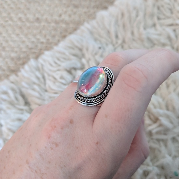 VTG 925 silver Rainbow Ring - Picture 4 of 8